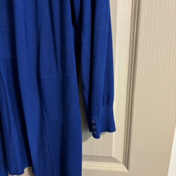 Premise Studio Women's L Open Front Blue Sweater Rayon/Nylon 3/4" Sleeves NWT - Picture 8 of 8